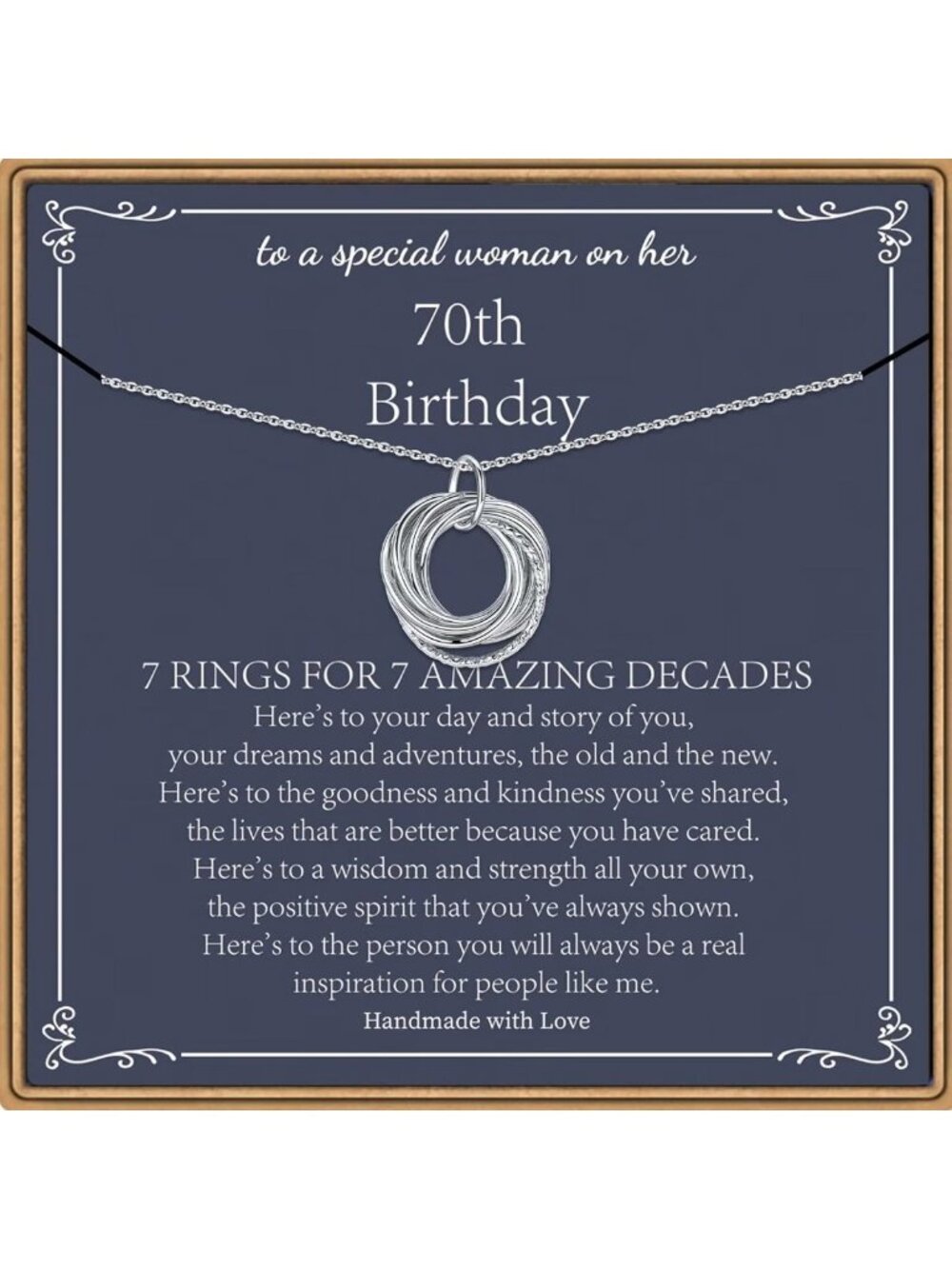 Milestone Birthday Necklace for Women - Perfect Gift for 40th to 90th